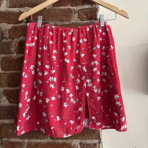 Aritzia Sunday Best Tatiana skirt. Cerise red/white, size 2